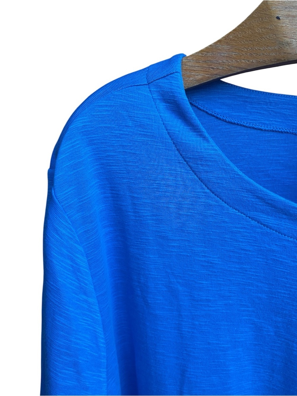 J. Jill NEW Pima Slub Elbow-Sleeve Tee - Bright Blue 4X - Picture 2 of 8